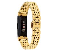 TenCloud Bracelet compatible avec Fitbit Inspire 2, bracelet de rechange réglable en acier inoxydable pour tracker d'activité Inspire 2 uniquement (doré)
