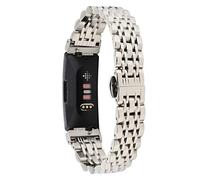 TenCloud Bracelet compatible avec Fitbit Inspire 2, bracelet de rechange réglable en acier inoxydable pour tracker d'activité Inspire 2 uniquement (argent)