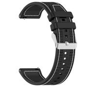 TenCloud Bracelet de montre en nylon et silicone pour montre de golf iON Edge - Bracelet respirant compatible avec la montre intelligente iON Edge Golf (noir)