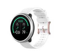 TenCloud Bracelet de rechange en silicone souple imperméable pour montre connectée Polar Unite/Ignite Blanc