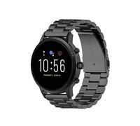 Tencloud Bracelet en métal compatible avec Fossil GEN 5 Garrett/Carlyle/Julianna HR, Gen 4 Explorist/Sport 43 mm - Remplacement en acier inoxydable de 22 mm, noir, Classique