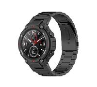 TenCloud Bracelets compatibles avec Amazfit T-Rex Pro, bracelet de rechange en acier inoxydable pour montre intelligente T-Rex Pro/T-Rex (noir)