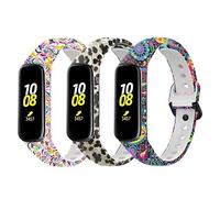 TenCloud Bracelets compatibles avec Samsung Galaxy Fit 2, bracelet de rechange en silicone souple à motif floral pour tracker d'activité Galaxy Fit2 SM-R220, Silicone