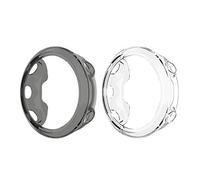 Tencloud Coques compatibles avec Garmin Forerunner 45/Swim 2 Coque de protection en TPU souple pour montre intelligente Garmin 2 GPS de natation (noir + blanc)