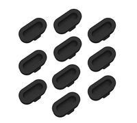 Tencloud Lot de 10 accessoires compatibles avec Garmin Vivoactive 4/4S/Fenix 6/6S/6X/Venu/Forerunner 935 Bouchons anti-poussière colorés en silicone pour port de chargeur (Noir)