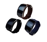 TenCloud Lot de 3 bracelets de rechange en silicone pour montre connect e Galaxy Gear S SM-R750 Noir + Marron + Bleu marine
