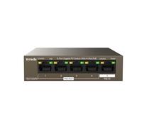 Tenda 5 Ports Gigabit PoE Switch sans AC Alimentation, PD Switch Gigabit 25W(4 Ports PoE Out et 1 Port PoE in), Plug & Play, sans Ventilateur, Alimentation PoE Uniquement(TEG1105PD)