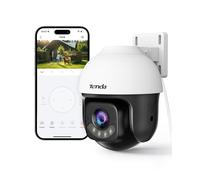 Tenda 5MP 3K Caméra Surveillance Extérieure WiFi 6, Caméra IP Extérieur avec Vision Nocturne Couleur, 360° Pan/Tilt Suivi Automatique, Détection Humaine/Véhicule IA, WiFi 2.4GHz Uniquement, Alexa
