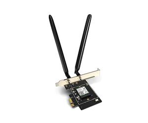 Tenda AX5400 E33 PCIe WiFi Card - Intel WiFi 6E AX210 Network Card - Bluetooth 5.2 PCI Express WiFi Card avec 2 Antennes - Tri-Band Wireless Card pour Desktop/PC Gaming - Prend en charge Windows 10/11