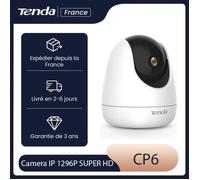 TENDA Camera IP 1296P, Audio Bidirectionnel, Suivi de Mouvement, Vision Nocturne Infrarouge, Caméra de surveillance. CP6
