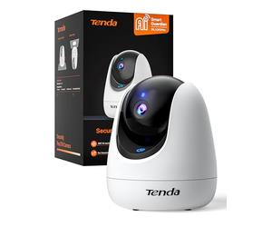 Tenda Caméra Surveillance WiFi Intérieure 2K, Babyphone Appel d'une Touche, WiFi 6, IA Détection Pleurs/Humains, Vision Nocturne 12m, 360° Suivi Auto, SD 512Go (sans Abonnement Obligatoire), Alexa
