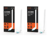 Tenda Clé WiFi Puissante AX300, Adaptateur USB WiFi pour PC, Antenne WiFi 6dBi, Soft-AP, Windows7/10/11, U2 (Lot de 2)