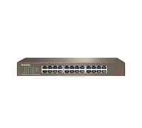 Tenda Commutateur réseau Gigabit Ethernet 24 Ports Non géré (sans Ventilateur, Plug and Play, Montage Mural/Rack, Protection Contre la Foudre 6 KV, boîtier en Acier) (TEG1024D)
