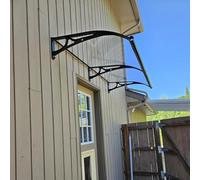 Tenda da Sole per Patio, tenda da Sole invisibile per ingresso, per protezione UV, Pioggia, Neve, tetto per Porta per Garage, balcone, finestra, Esterno, trasparente. (Colore: trasparente, d