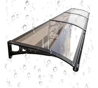 Tenda da Sole per Porta finestra, tenda da Sole per finestra esterna, tenda da Sole per Porta d'ingresso in policarbonato, protezione UV, Pioggia, Neve, lamiera cava Con staffa in alluminio