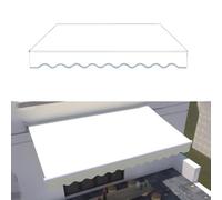 Tenda da sole rétrattile en tessuto di ricambio pour tenda da sole da esterno pour patio, pour porta del terrazzo e riparo, tessuto resistente all'acqua con protezione UV (jaune, 5 x 3,5 m)