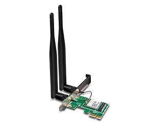 Tenda E30 Adaptateur Wi-FI 6 PCI-E sans Fil 3000 Mbps, Carte réseau AX3000, Bluetooth5.0, Double Bande, MU-MIMO, OFDMA, Ultra-Faible Latence, Gaming Top Niveau, Compatible avec Win10, Plug & Play