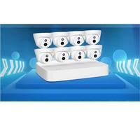 Tenda K8P-4CR - Ensemble de caméras PoE 4MPx, NVR 8CH + 8x caméras IP 4MPx IP67, audio, interface web, CZ app