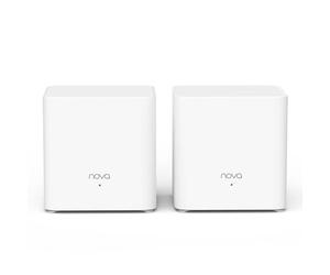 Tenda Nova Mesh MX3 (2 paquets) - Répéteur Wi-Fi Mesh Intelligent AX1500, Couverture de 180㎡(2000ft²), Répétidor Wi-Fi 6 avec 2 Ports Gigabit par Unité, Configuration Facile