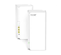 Tenda Nova MX21 Pro AXE5700 Lot de 2 systèmes Mesh Wi-FI 6E, tri-Bande Wi-FI Mesh, Couverture de 240㎡(2800ft²), 6 Ports Gigabit, 200 appareils connectés, Rapport mensuel, Configuration Facile
