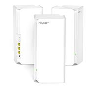 Tenda Nova MX21 Pro AXE5700 Lot de 3 Wi-FI 6E Mesh systèmes tri-Bande pour Toute la Maison, Couverture Wi-FI 6 jusqu'à 680㎡, 9 Ports Gigabit, 200 appareils connectés,Maillage en Un clic