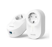 Tenda PH6 Kit CPL 1000Mbps avec 1 Port Gigabit et Prise Intégrée, kit de 2 boîtiers CPL, Compatible avec Tous Les boîtiers, Plug and Play, Prise EUug, Idéale pour caméra, IPTV, Xbox