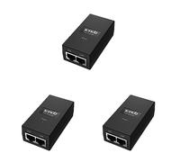 Tenda POE15F Injecteur PoE, Alimentation POE Passif 10/100 Mbps 48 V, 15,4 W maximum, Plug and play, Port PoE Fournit une alimentation jusqu'à 100 mètres, Noir (Lot de 3)