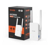 Tenda Répéteur A33 WiFi 6 AX3000, Bi-Bande 2,4/5GHz, Port Gigabit,2 Antennes 5dBi, Mode AP, LED Intelligent, Couverture 150 m²