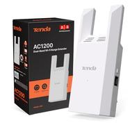 Tenda Répéteur WiFi A18 Amplificateur WiFi AC1200 Dual-Bande, Port Ethernet, jusqu'à 150㎡, Mode AP, LED Intelligente, WPS, Compatible avec Toutes Les Box Internet