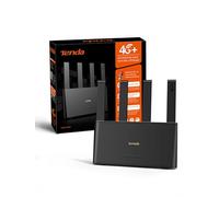 Tenda Routeur 4G08 Box 4G+ CAT6 300Mbps, AC1200 Double Bande, avec Carte SIM Nano Débloquée, 4 Antennes Externe,Port Gigabit LAN/WAN,OpenVPN, MU-MIMO,Mesh WiFi+,Plug et Play