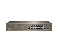 Tenda Switch Ethernet Gigabit Administrable, Web Managed Switch, 10 Ports Ethernet 10/100/1000 Base-T, 2 Ports 1000 Base-X SFP 10/100/1000 Mbps (TEG5312F)