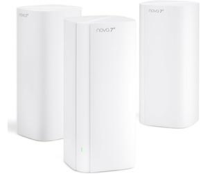 Tenda Système Mesh WiFi 7 ME6 Pro - BE5100 bi-Bande (2,4 GHz : 688 Mbps, 5 GHz : 4323 Mbps), Grande Couverture, 1 Port 2,5 G et 2 Ports 1 G Gigabit, itinérance Transparente, VPN, NFC, Lot de 3