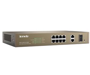 Tenda TEF1210P-8-150W Fast Ethernet (10/100) Connexion Ethernet, supportant l'alimentation via ce port (PoE) Gris