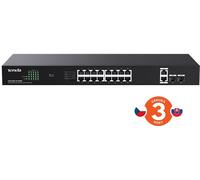 Tenda Unmanaged Switch TEG1120P-16-150W 18x1GbE 2xSFP PoE