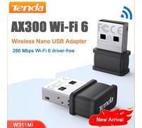Tenda W311MI-AX300 WiFi 6 sans fil CharacterUSB Adaptateur 286 Mbps Wi-Fi 6 Pilote gratuit Mini Portable pour Win7/10/11/Linux/UOS