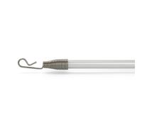 TENDAGGIMANIA Barre de Tirage pour tringle à rideau en Plexiglas transparent avec crochet Longeur 100 cm - Tige de tirage pour Panneaux et Rideaux sur Rails