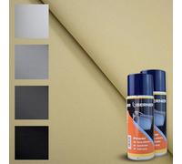TENDAGGIMANIA Ciel de Toit Voiture Nid d'abeille Kit Tissu + Colle Spray, Ciel Toit Auto Couleur Beige 1413 -Taille 2,5 MT X 1,5 MT + 2 Colle