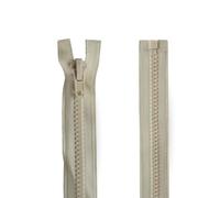 TENDAGGIMANIA Fermeture éclair double curseur chaîne 10 MM - Couleur BEIGE - Longeur: 300 CM - Fermeture eclair séparable ANTI CORROSION ET ANTI UV en Nylon pour tapisserie Nautique et Exterieur