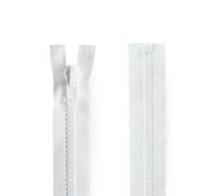 TENDAGGIMANIA Fermeture éclair double curseur chaîne 10 MM - Couleur BLANC - Longeur: 400 CM - Fermeture eclair séparable ANTI CORROSION ET ANTI UV en Nylon pour tapisserie Nautique et Exterieur