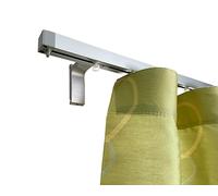 TENDAGGIMANIA Rail Rideaux Plafond Et Mural -couleur BLANC Longeur 320 Cm Avec Jonction Centrale- Rail Rideau Moderne Aluminium Modele Cube - Idéal Pour Rideaux Lineaire Et a Vagues