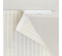 TENDAGGIMANIA Store Romain Mecanisme sur Mesure Longeur 110 Cm Aluminium Blanc - Store Bateau Rail avec Supports Inclus -Rail Rideau Plafond, Mur ou sur Panneau