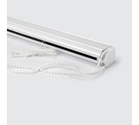 TENDAGGIMANIA Store Romain Mecanisme sur Mesure Longueur 120 CM Aluminium Blanc avec Boite Antipoussière - Store Bateau Rail avec Supports Inclus -Rail Rideau Plafond, Mur