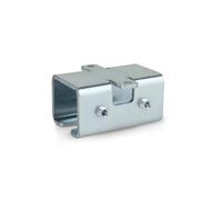 TENDAGGIMANIA Support Plafond Rail Coulissant Monorail Fer Galvanisé Modèle Premium Double Utilisation: Support et Jonction Idéal pour portes et portails coulissants bâches et système de glissement