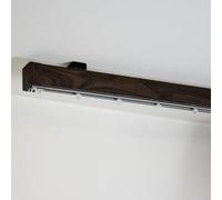 TENDAGGIMANIA Tringle a rideaux moderne- En Bois Fabriqué en Italie-LONGUEUR 150 CM-COULEUR PERSONNALISABLE-Tringle rideau plafond/mural pour intérieur avec rail intégré et profil diamètre 40 mm