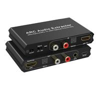 Tendak 192 KHz ARC Audio Extractor convertisseur audio numérique HDMI ARC+ optique+ RCA L/R vers HDMI+ optique +RCA L/R+ stéréo 3,5 mm pour amplificateur de barre de son HDTV haut-parleurs et casques