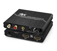 Tendak Extracteur Audio HDMI 2.0 - Répartiteur Audio HDMI 4K vers Spdif Optique 3,5 mm AUX Stéréo RCA L/R Convertisseur Audio avec Contrôle Volume Prise en Charge 4K@60Hz HDCP 2.2 HDR 3D YUV 4:4:4