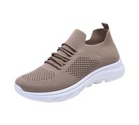 Tendance à Enfiler, Chaussures de Marche Respirantes en tricotée, Chaussures de Sport décontractées, Confortables et légères pour Femmes Belle Humeur au Stade ou en Ville