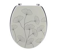 TENDANCE - Abattant WC MDF 18 Pouces Attaches Acier Inoxydable - Actuel - Salle de Bain - Abattants Universel - Lunette de Toilette