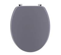 Tendance - Abattant WC MDF 18 Pouces Attaches Acier Inoxydable - Gris