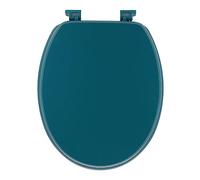 Abattant WC en bois 18 pouces - Attaches Plastiques - Tendance - Bleu Tahitien